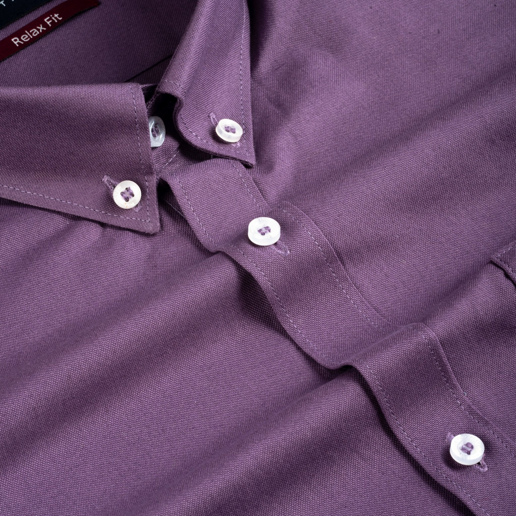 Grape Colour Cotton Oxford Button Down Collar Shirt For Men - Punekar Cotton