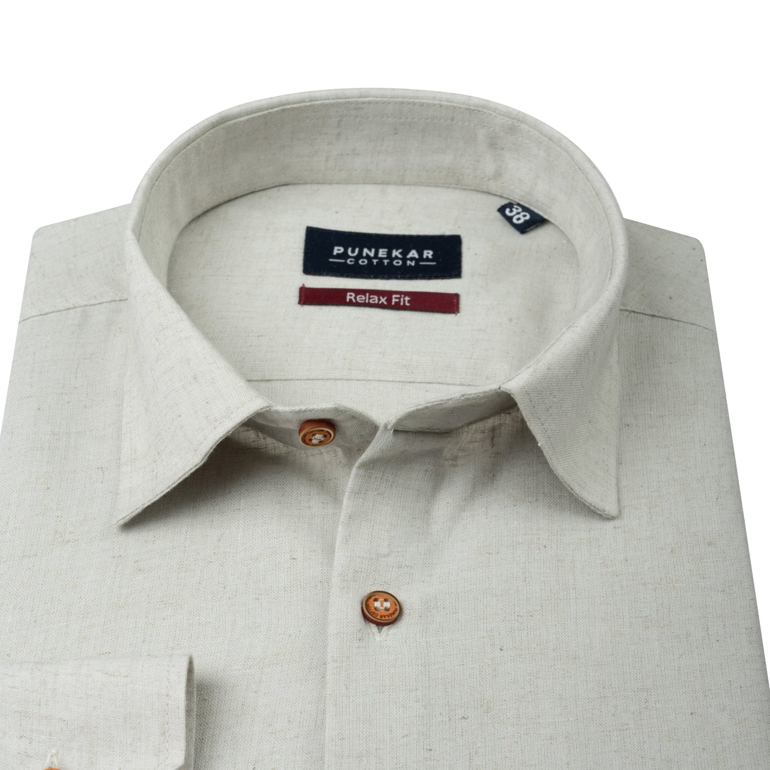 Grey Color Cotton Blend Kosa Texture Shirts For Men - Punekar Cotton