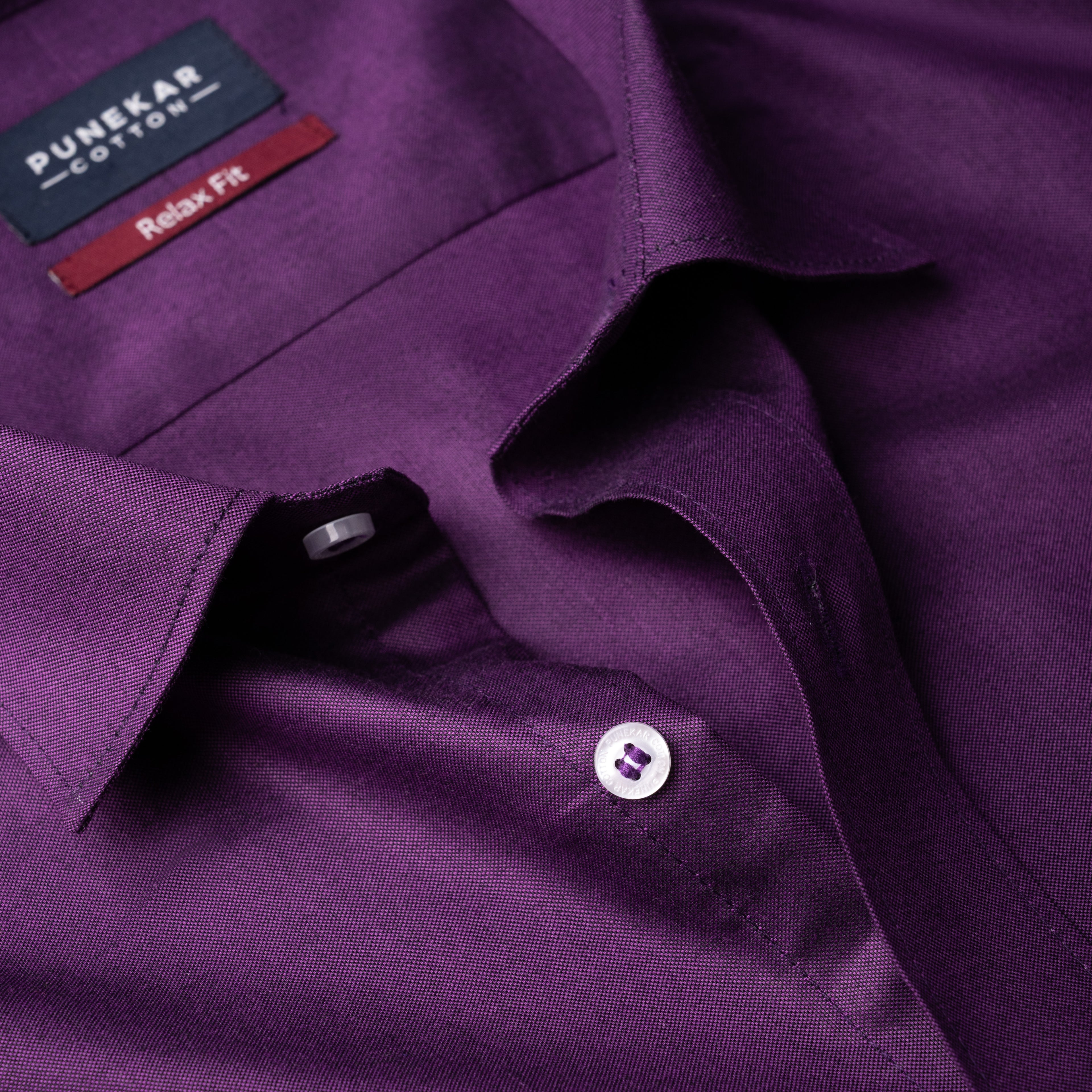 Purple Colour Signature Classic Oxford Shirt For Men