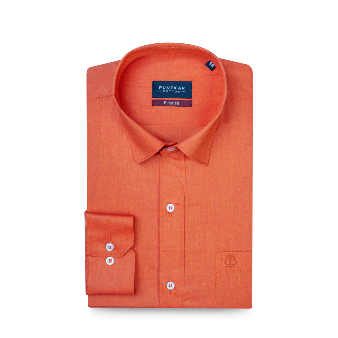 Orange Colour Signature Classic Oxford Shirt For Men
