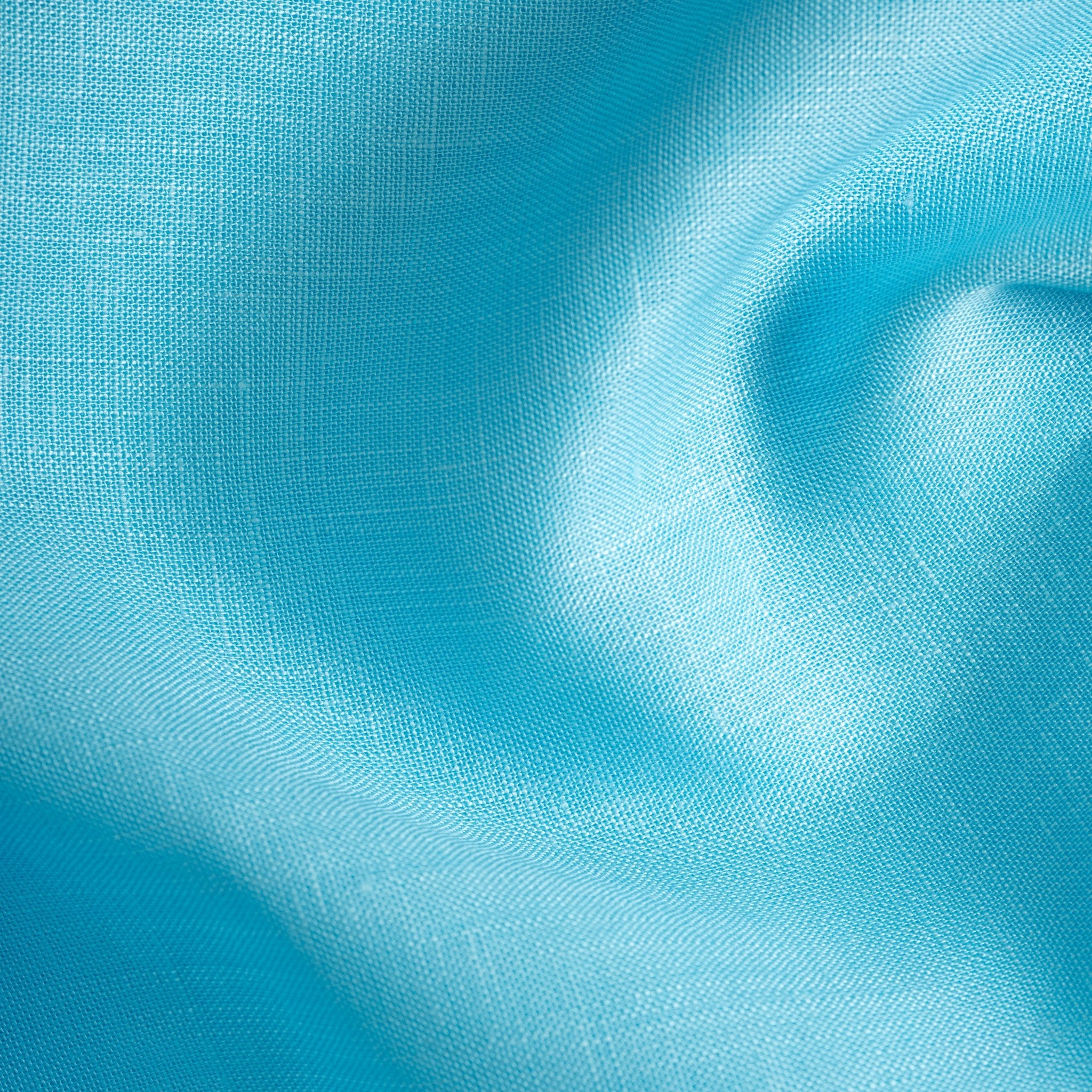 Sky Blue Color 80s Lino Lyocell Shirt For Men - Punekar Cotton