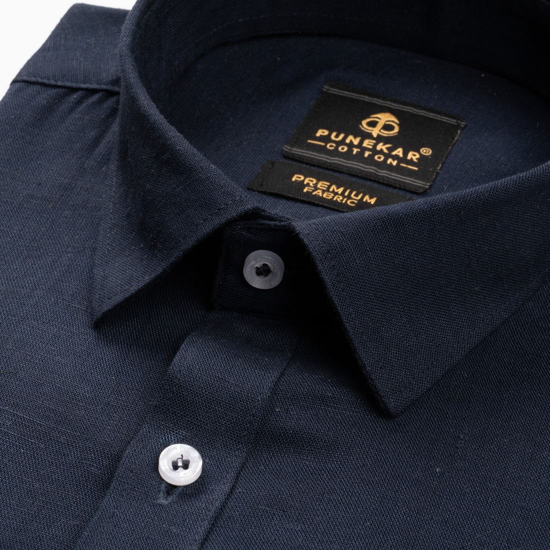 Navy Blue Color Prime Linen Shirt For Men