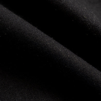 Black Everyday Cotton Linen Straight-Fit Pants for Men - Punekar Cotton