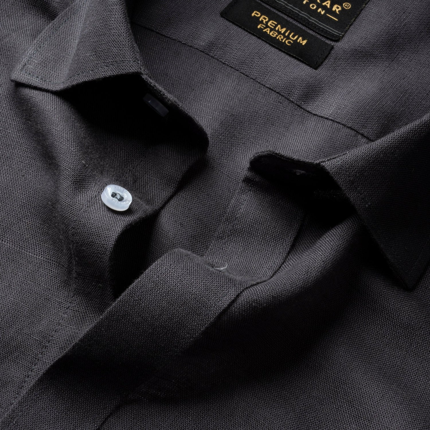 Carbon Color Prime Linen Shirt For Men - Punekar Cotton