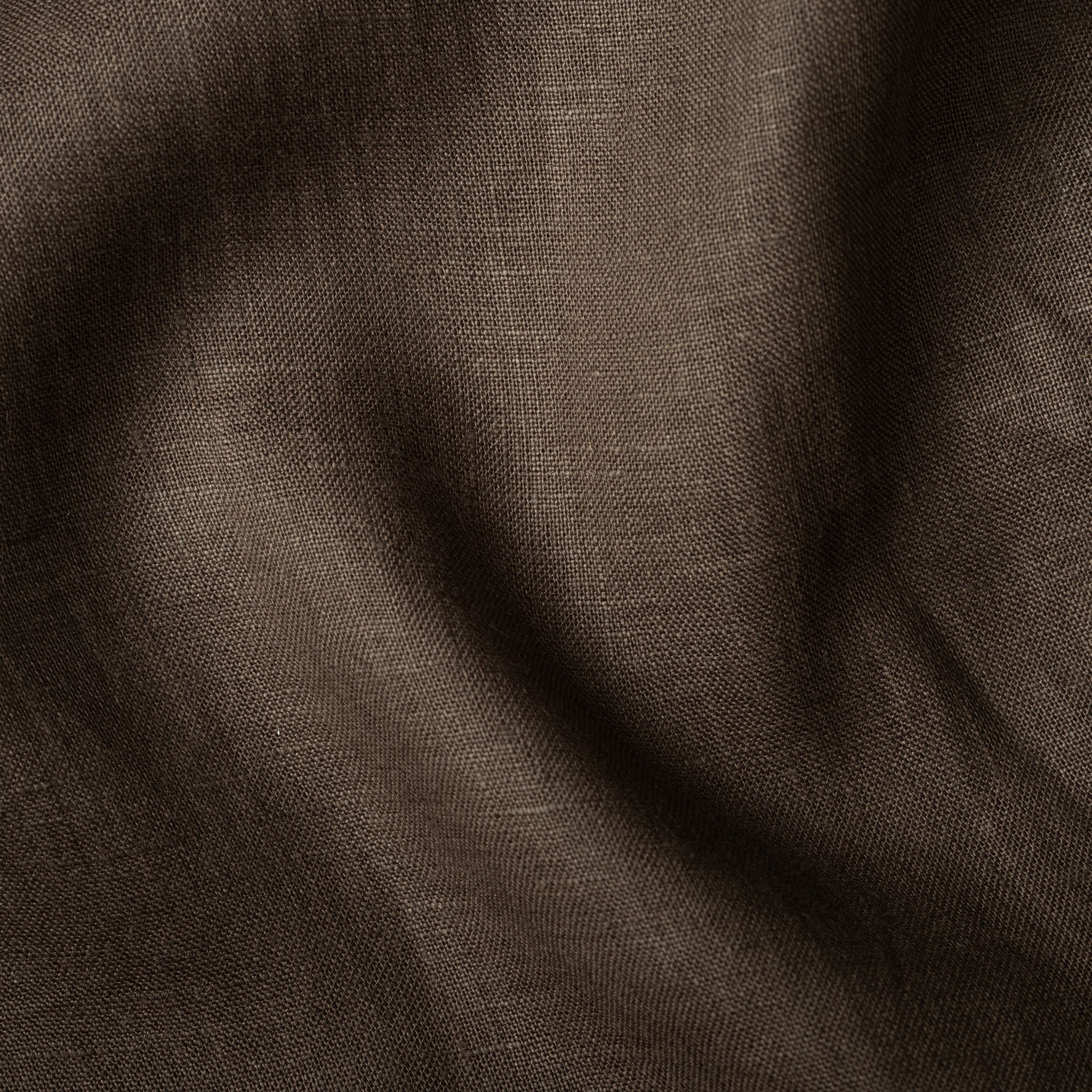 Dark Brown 60Lea Pure Linen Shirt For Men - Punekar Cotton