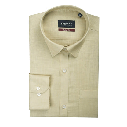 Font Color Lyocell Cotton Shirt For Men - Punekar Cotton