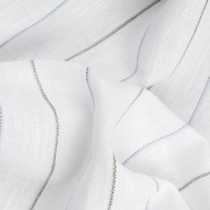 Grey White Colour Cotton Linen Lining Shirt For Men - Punekar Cotton