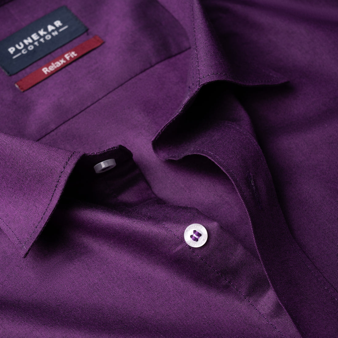 Purple Colour Signature Classic Oxford Shirt For Men