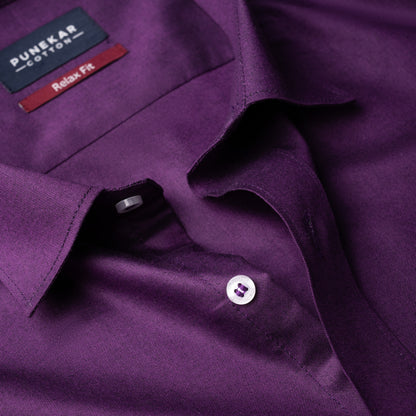 Purple Colour Signature Classic Oxford Shirt For Men