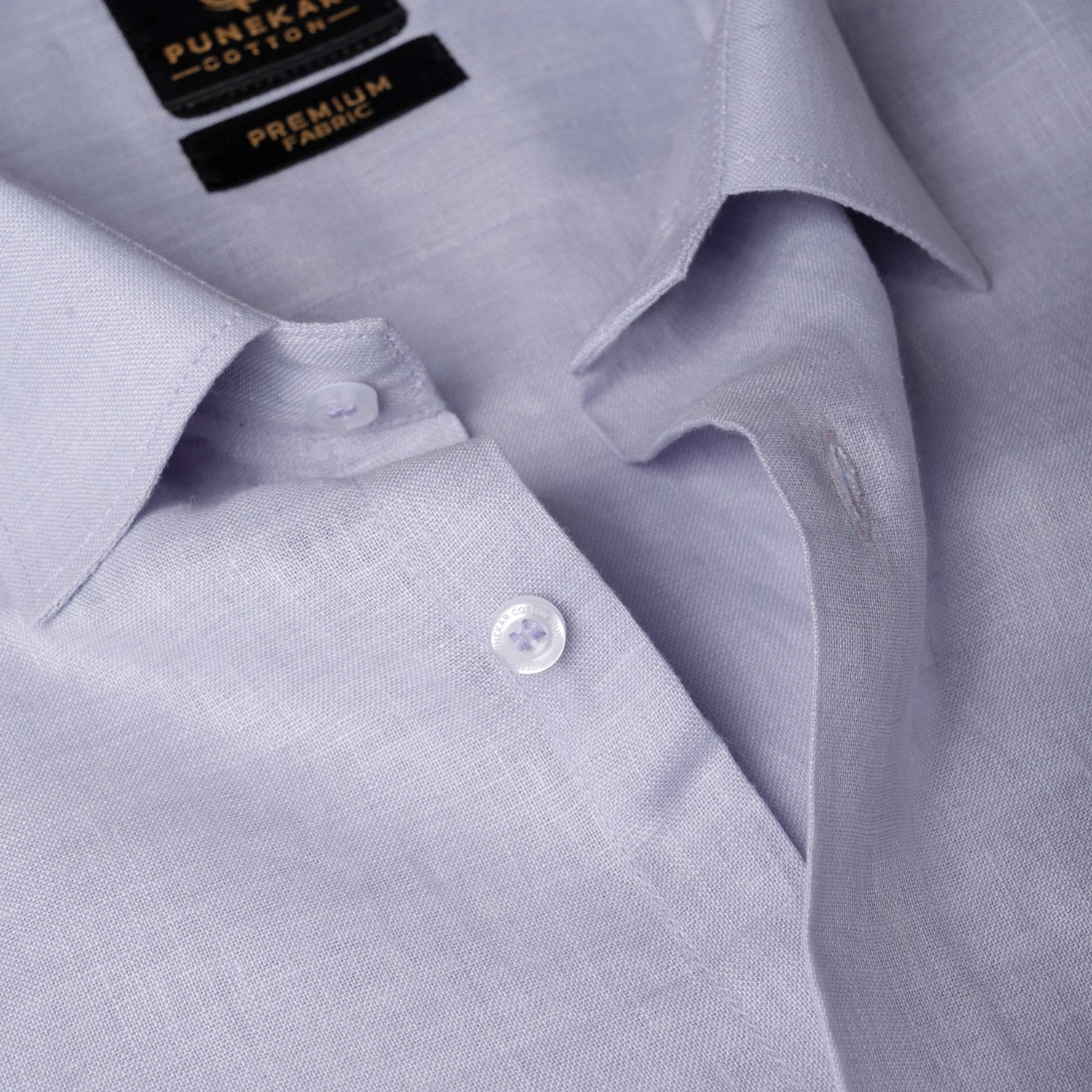 Lavender Color 60Lea Pure Linen Shirt For Men - Punekar Cotton