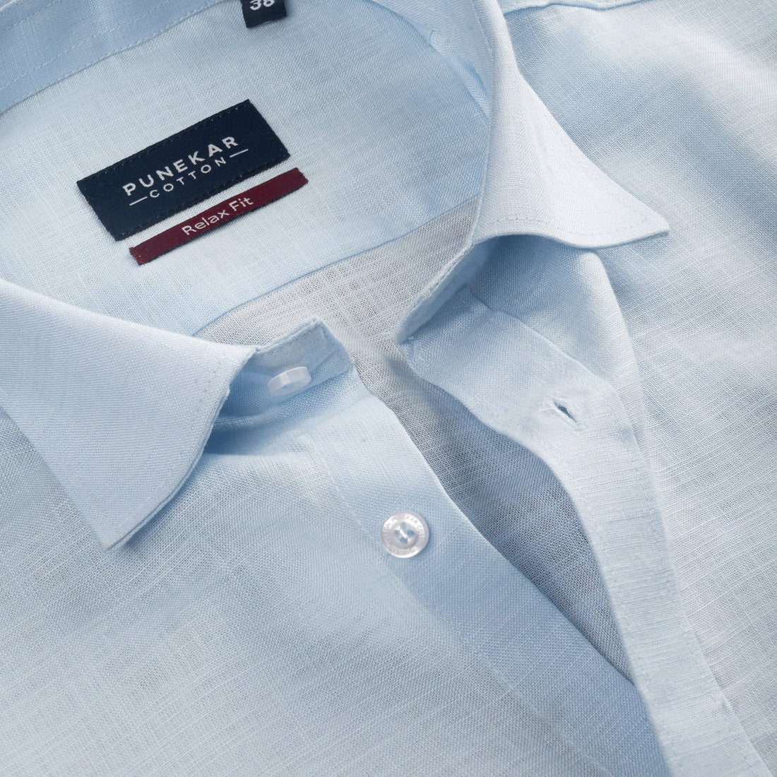 Light Blue Color Lyocell Cotton Shirt For Men - Punekar Cotton