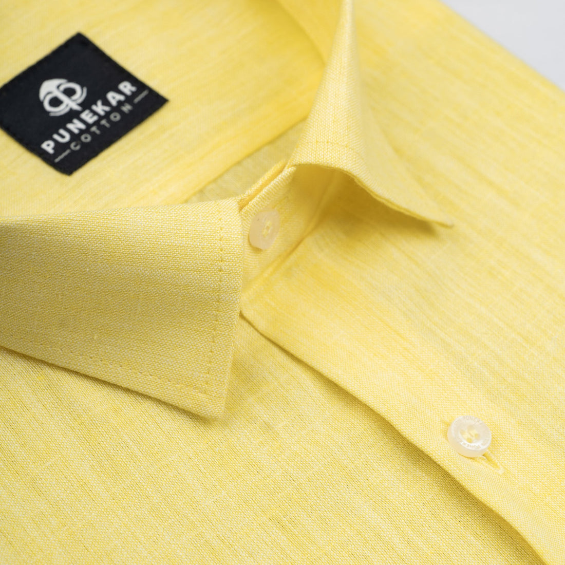 Light Yellow Color Plain Pure Cotton For Men - Punekar Cotton