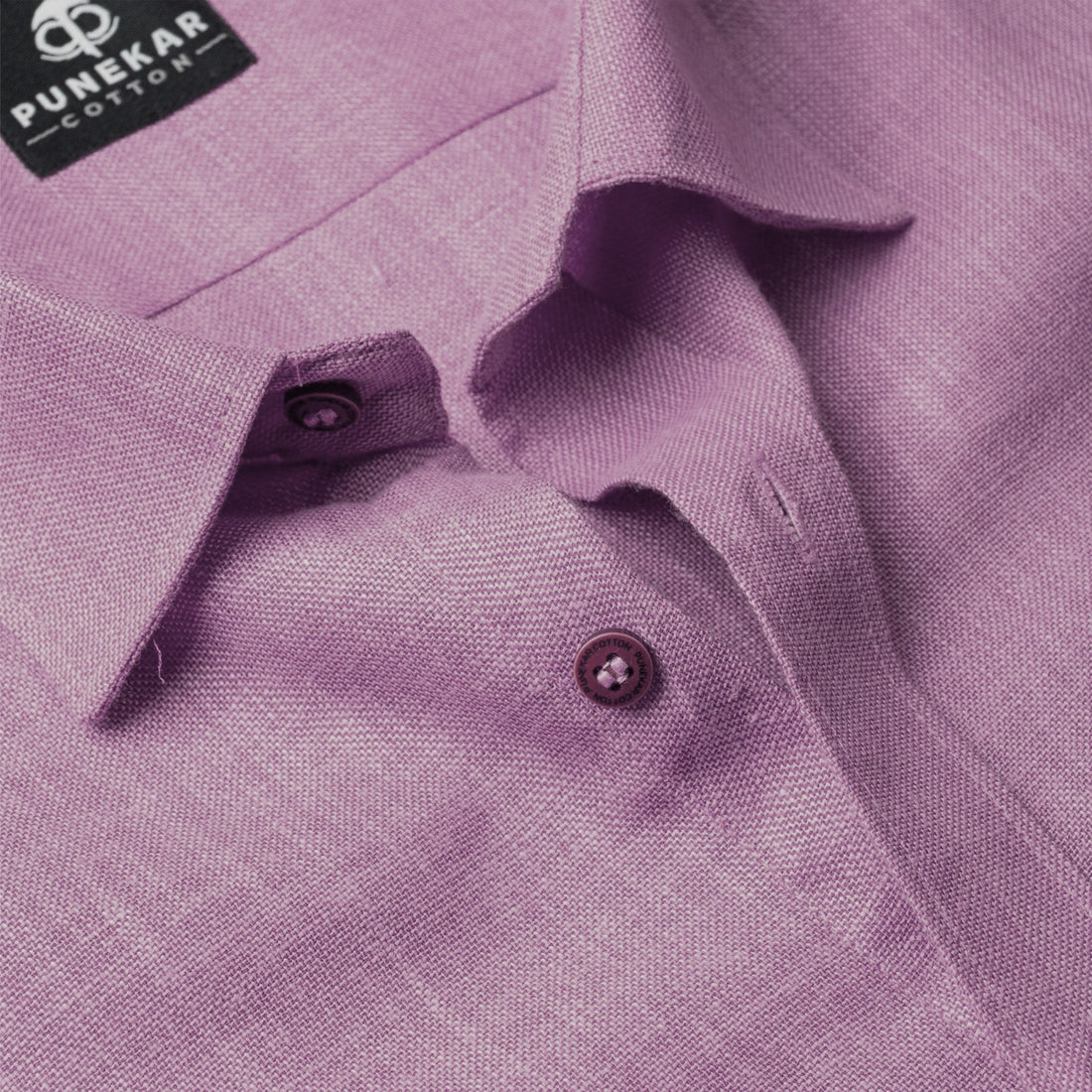 Orchid Color Blended Linen Shirt For Men&