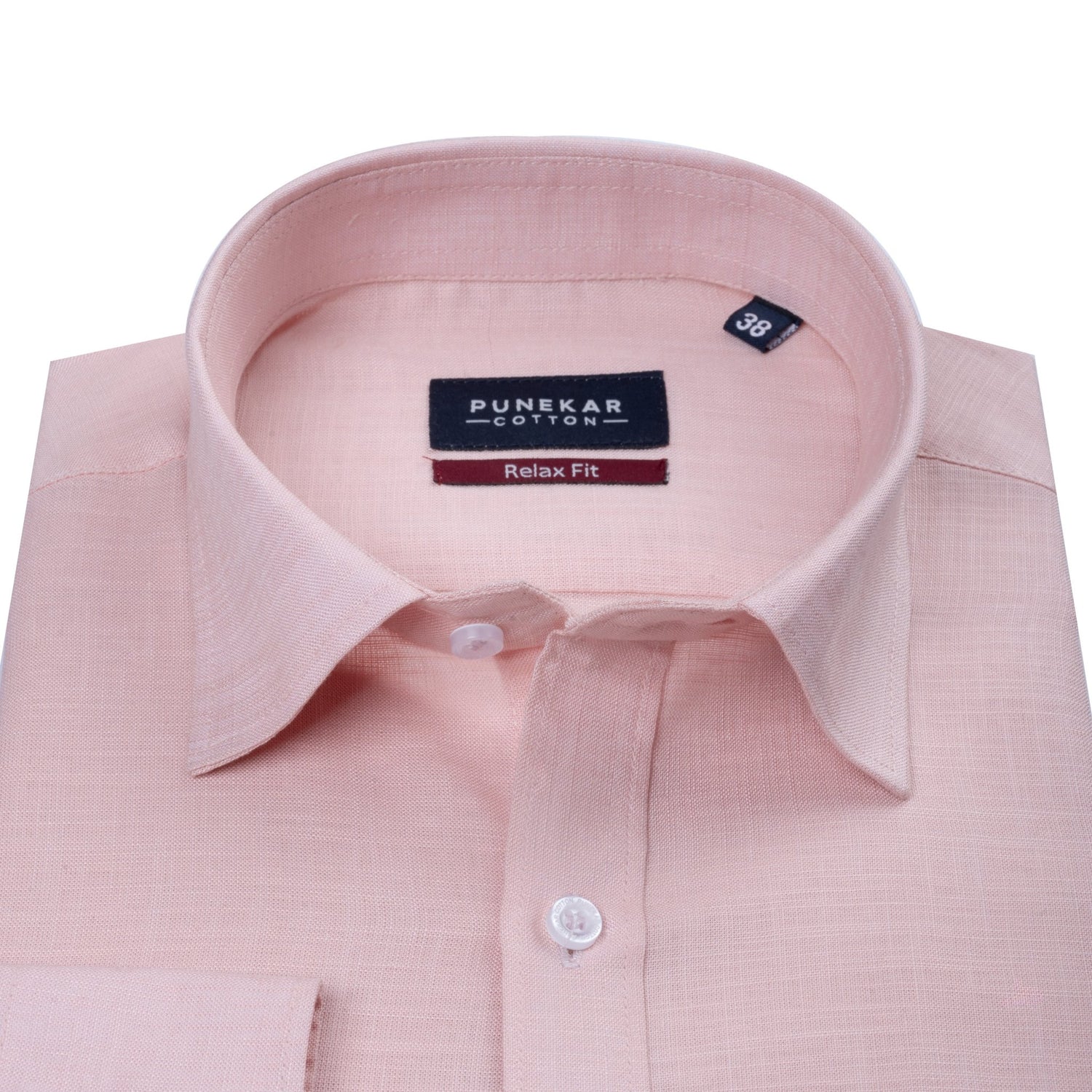 Peach Pink Color Lyocell Cotton Shirt For Men - Punekar Cotton