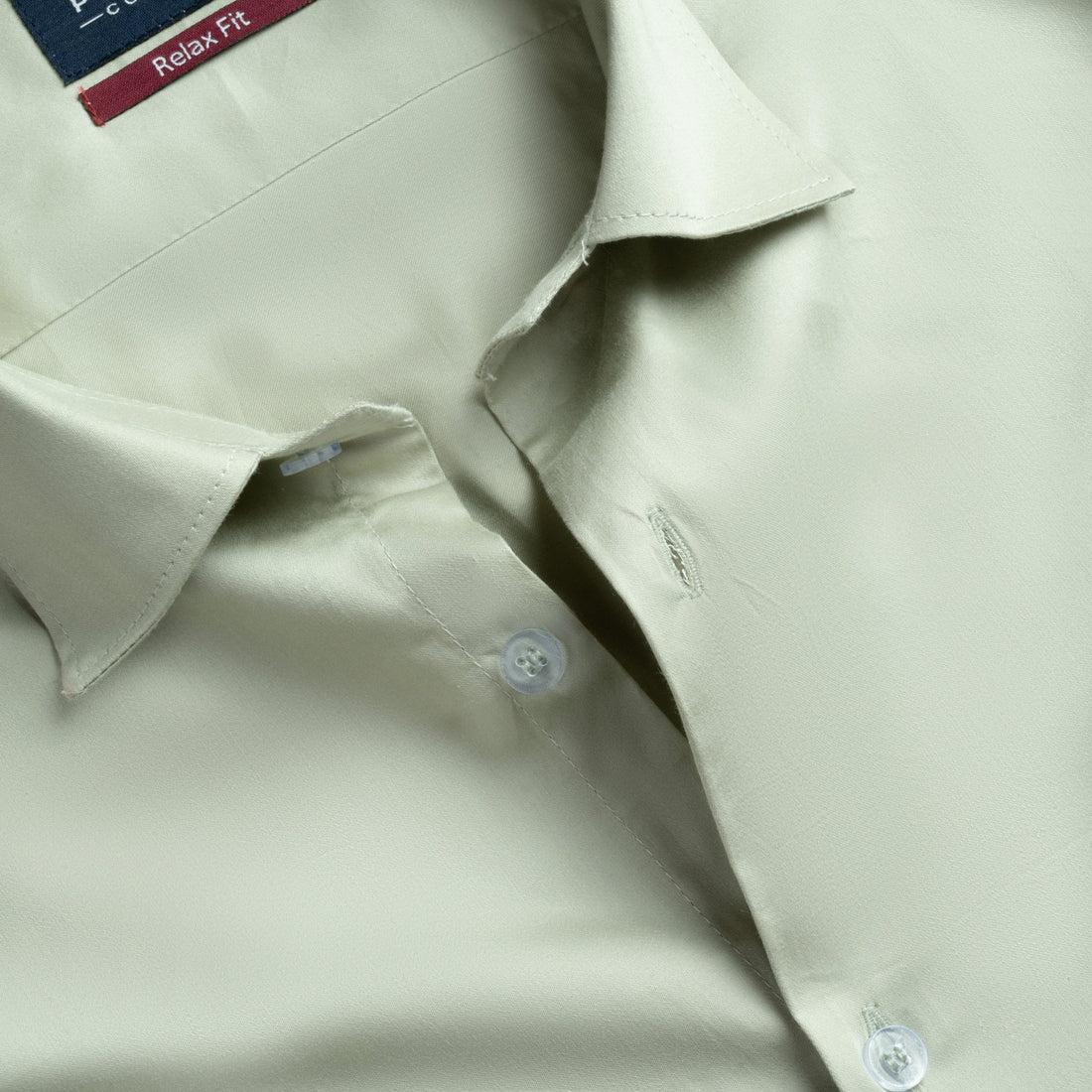 Pista Green Color Cotton Satin Shirt For Men - Punekar Cotton