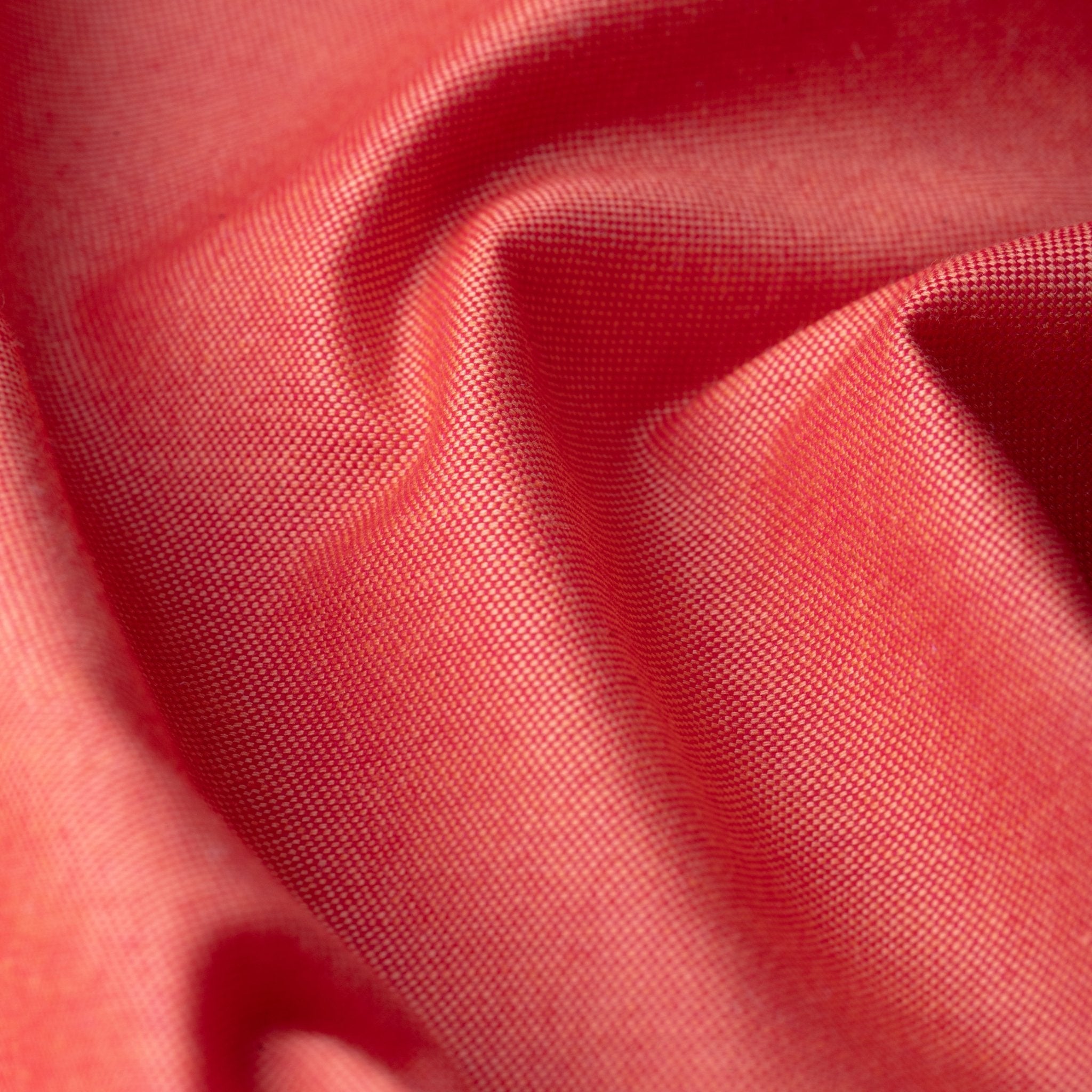 Red Colour Signature Classic Oxford Shirt For Men - Punekar Cotton