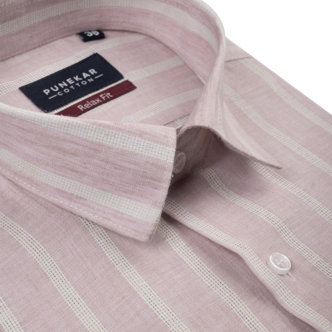 Pink Color Bold Stripe Cotton Shirt For Men