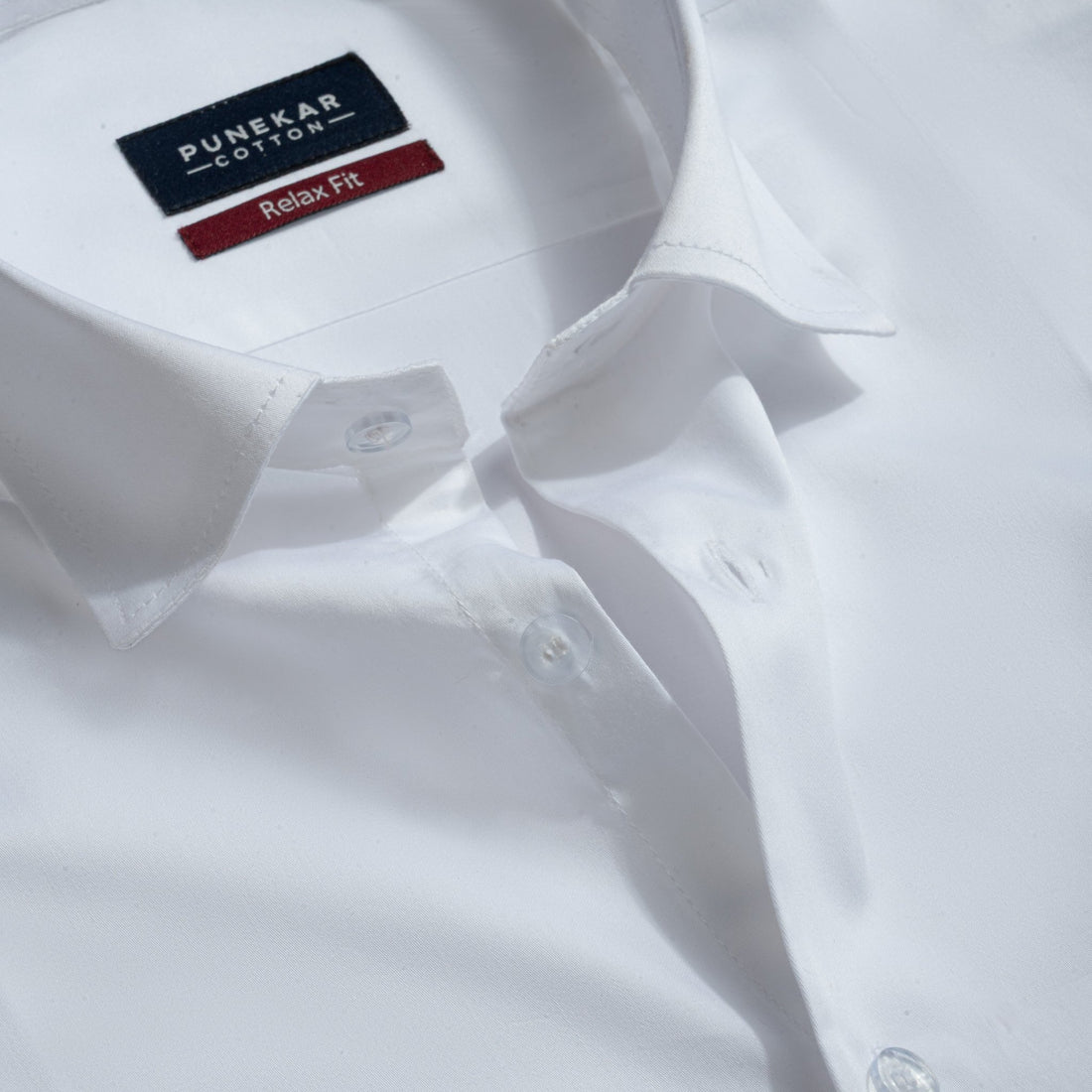 White Color Cotton Satin Shirt For Men - Punekar Cotton