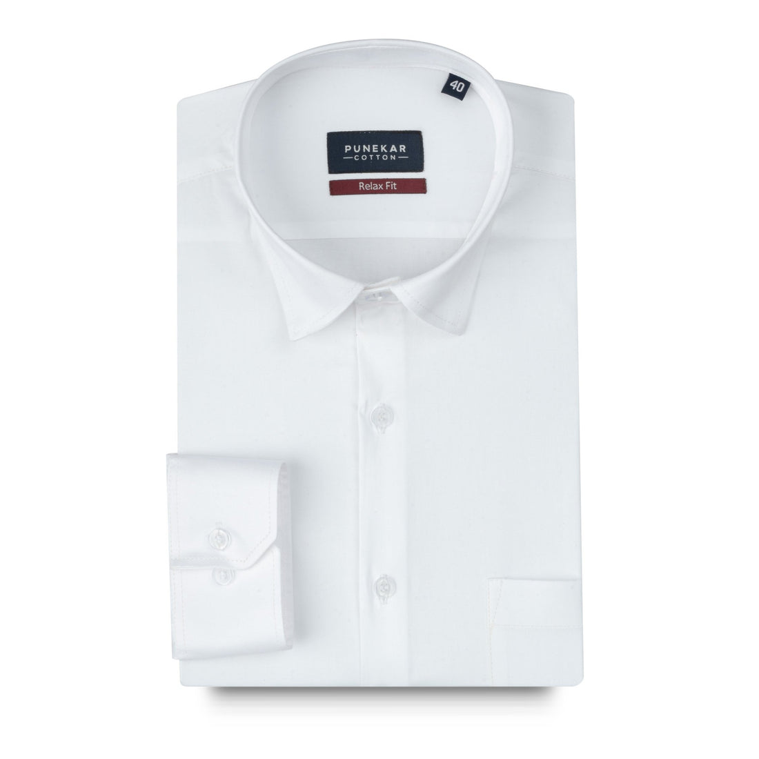 White Color Cotton Satin Shirt For Men - Punekar Cotton