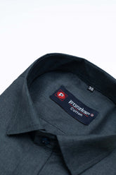 Black Color Polyester Shirt For Men - Punekar Cotton