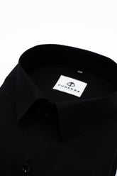 Black Color Twitter Lining Blende Cotton Shirts For Men - Punekar Cotton