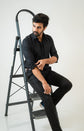 Black Color Twitter Lining Blende Cotton Shirts For Men - Punekar Cotton