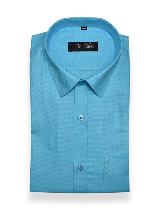 Blue Color Casa Linen Shirt For Men's - Punekar Cotton