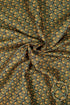 Brown Color Printed Unstitched Linen Fabric - Punekar Cotton