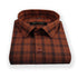 Copper-Green Color Poly Cotton Casual Checked Shirt For Men - Punekar Cotton