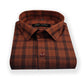 Copper-Green Color Poly Cotton Casual Checked Shirt For Men - Punekar Cotton