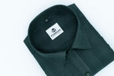 Forest Green Color Pure Cotton Shirts For Men - Punekar Cotton