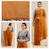 Golden Color Rubber Print Cotton Blend Saree. - Punekar Cotton