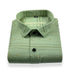 Green Color Pure Cotton Panelled Butta Stripes Shirts For Men&