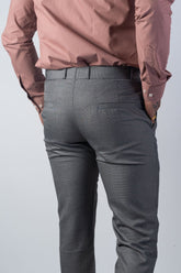 Grey Color Wicking Texture Blend Cotton Pant for Men - Punekar Cotton