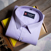 Lavendar Color Satin Cotton Shirt For Men - Punekar Cotton