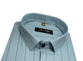 Light Blue Color Lining Cotton Shirt For Men - Punekar Cotton