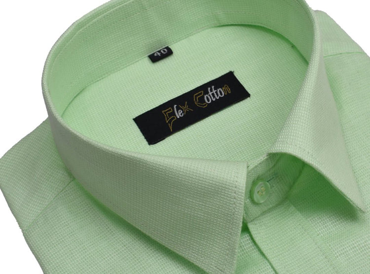 Light Green Color Casa Linen Shirt For Men's - Punekar Cotton