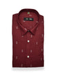 Maroon Color Cotton Butta Shirts For Men's - Punekar Cotton