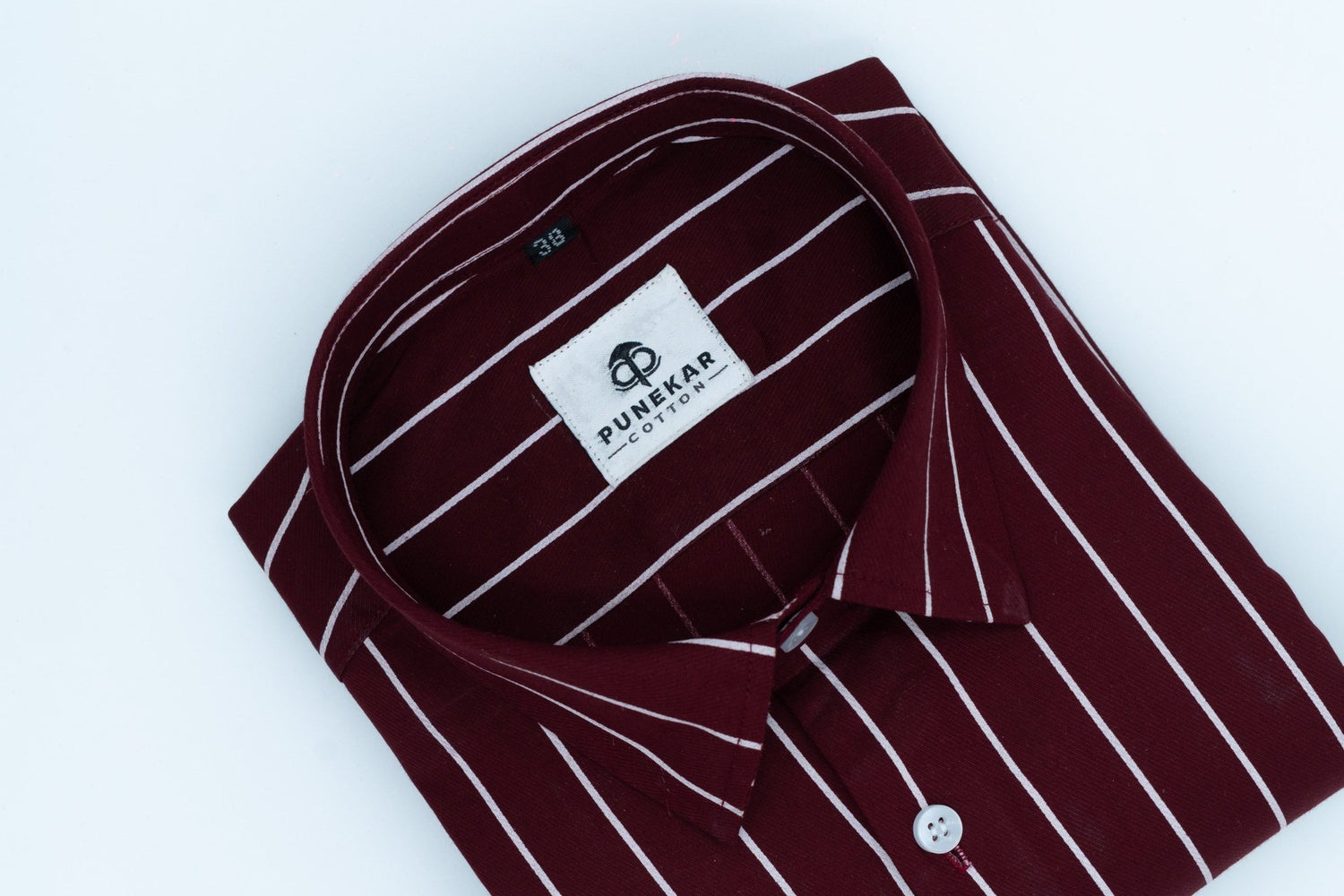 Maroon Color Pure Cotton Lining Shirt For Men - Punekar Cotton