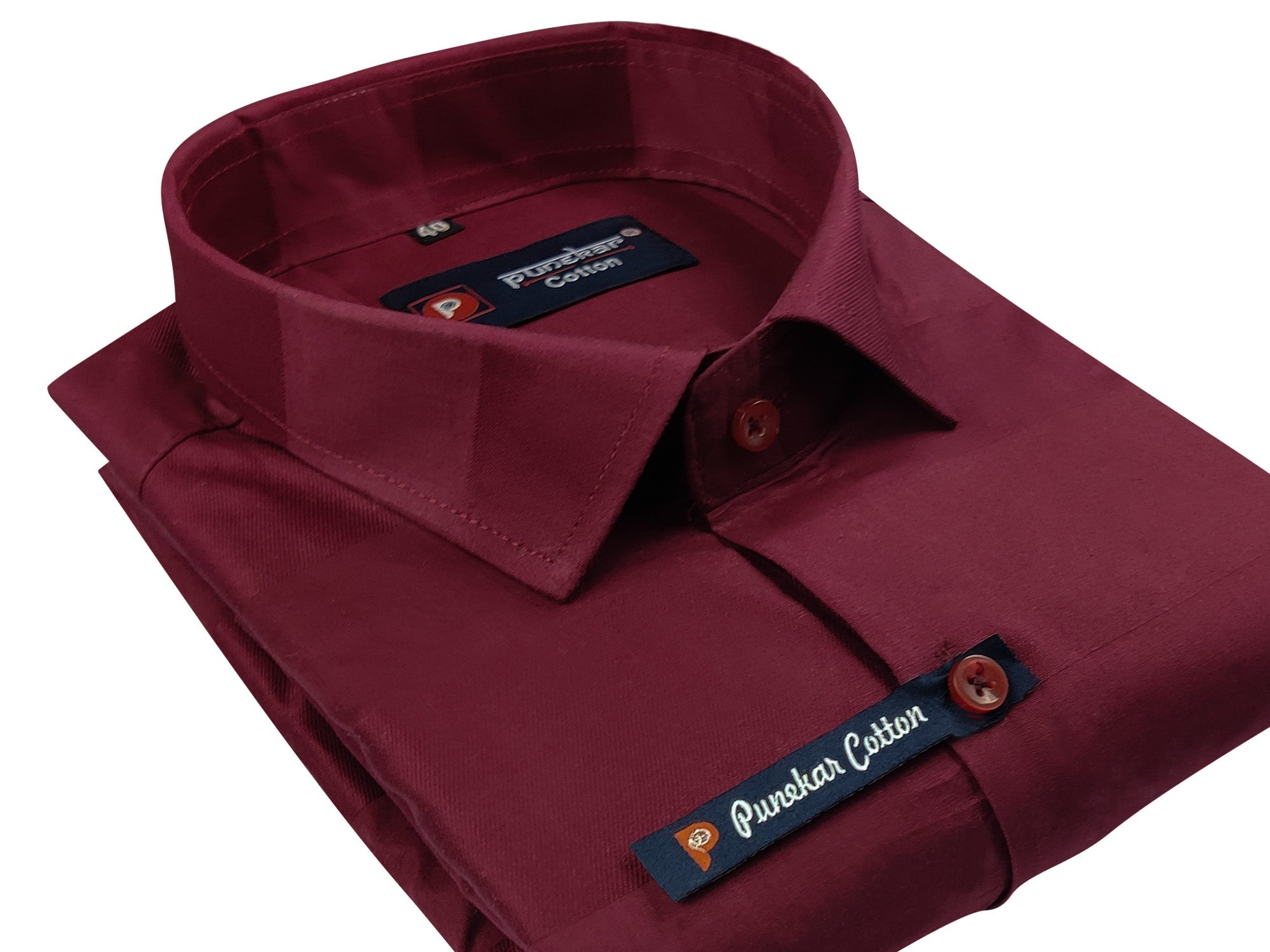 Maroon Color Pure Cotton Wide Stripes Shirt For Men - Punekar Cotton