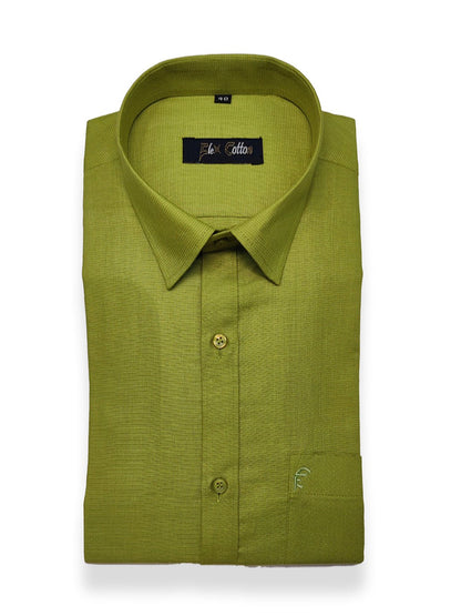 Mehendi Color Casa Linen Shirt For Men&