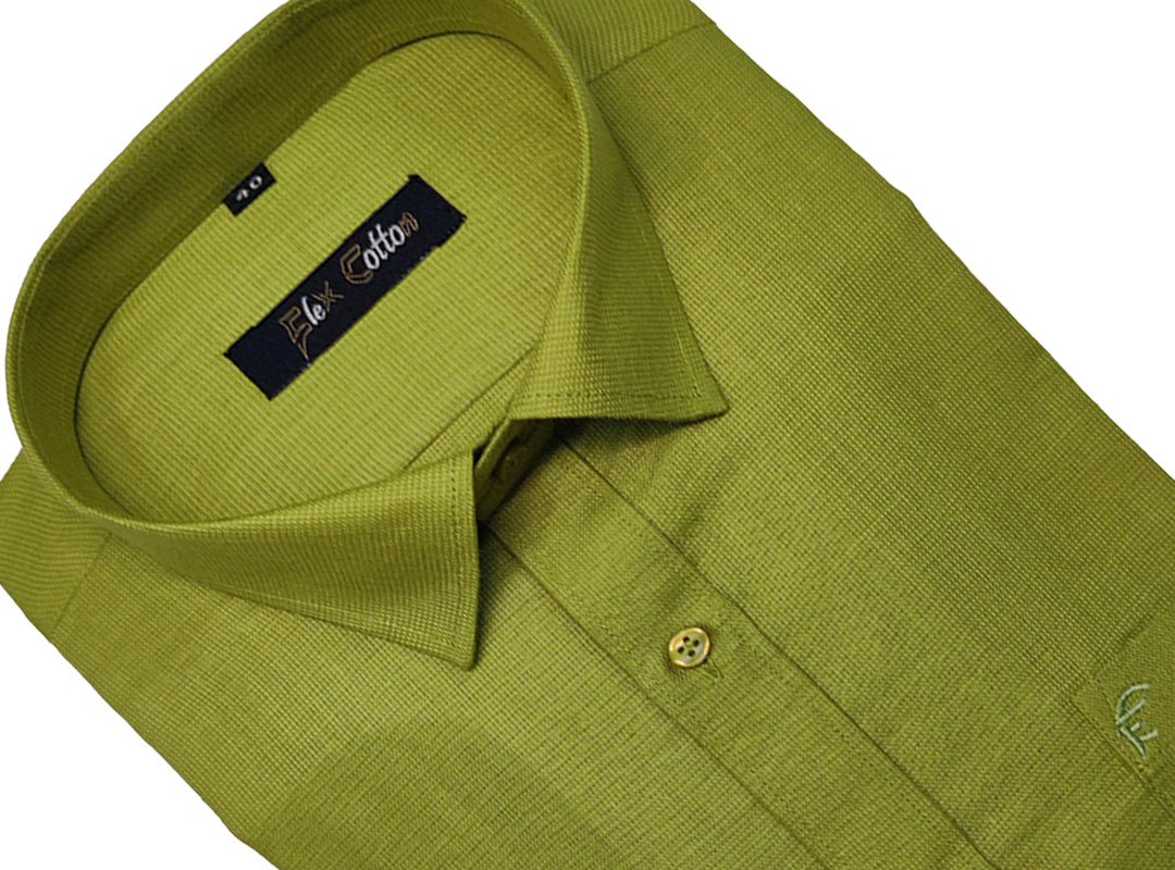 Mehendi Color Casa Linen Shirt For Men&