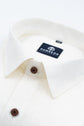 Milky White Color Linen Formal Shirts For Men - Punekar Cotton