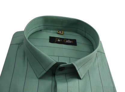 Mint Color Lining Cotton Shirt For Men - Punekar Cotton