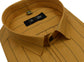 Mustard Yellow Color Lining Cotton Shirt For Men - Punekar Cotton