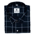 Navy Blue Color Big Checks Cotton Shirts For Men - Punekar Cotton