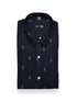Navy Blue Color Cotton Butta Shirts For Men's - Punekar Cotton