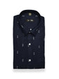 Navy Blue Color Cotton Butta Shirts For Men's - Punekar Cotton
