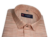 Orange Color Handmade Shirt For Men's - Punekar Cotton