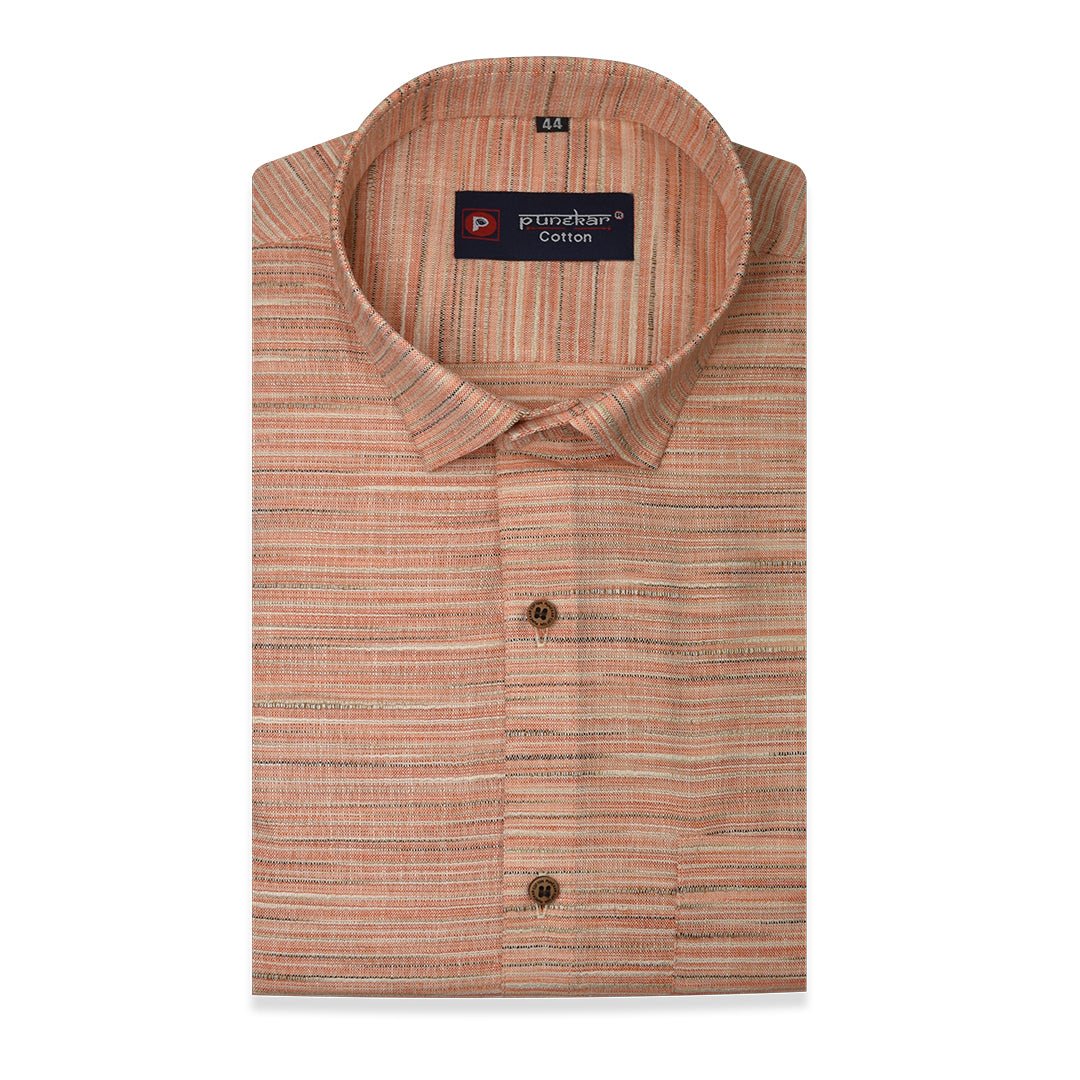 Orange Color Handmade Shirt For Men&